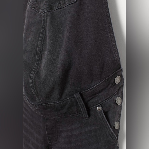 H&M Maternity Mama Black Denim Overalls - Size M - Picture 3 of 6